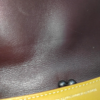 COACH DINKY Yellow Cowhide Single Shoulder Bag Crossbody Bag Black hardware Removable shoulder strap-(SKU)-14415127