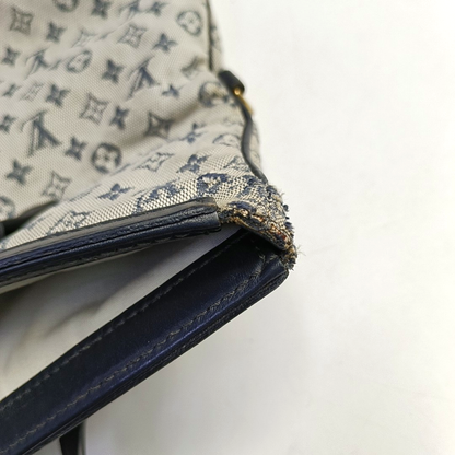 LOUIS VUITTON FRANCOISE Blue Canvas Monogram Single Shoulder Bag Handbag Golden hardware Removable shoulder strap-(SKU)-949164119