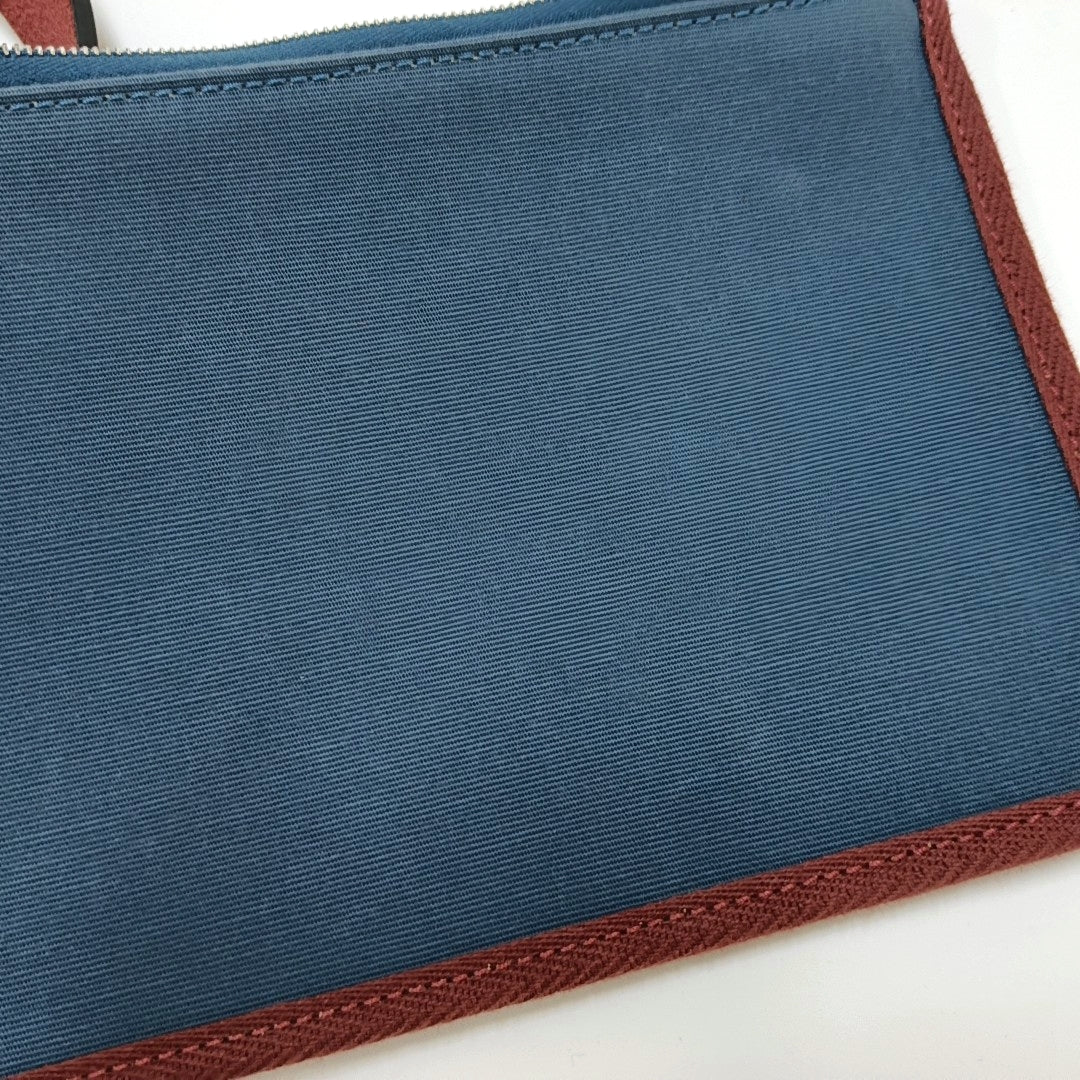 HERMÈS Herbag 31 Massala Tea Canvas Single Shoulder Bag Silver Hardware U Pouch Removable Strap-(SKU)-969010862