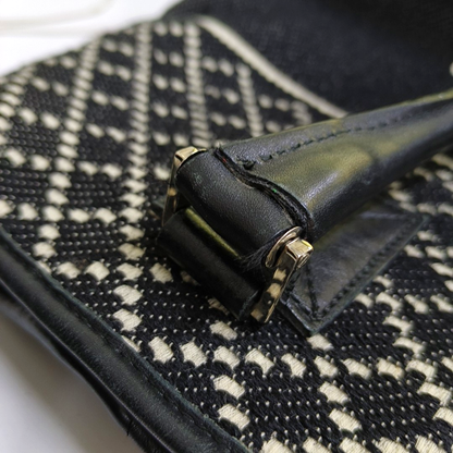 GUCCI Princy Black Fabric Jacquard Single Shoulder Bag Golden hardware-(SKU)-955712235