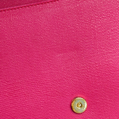 YSL CHYC Y LIGNE Fuchsia Leather Clutch Golden hardware-(SKU)-940540756