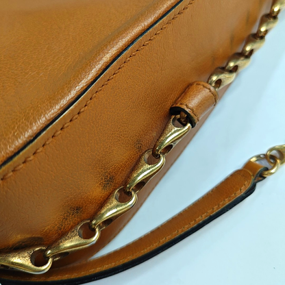 CELINE Brown Cowhide Single Shoulder Bag Golden hardware-(SKU)-944792224