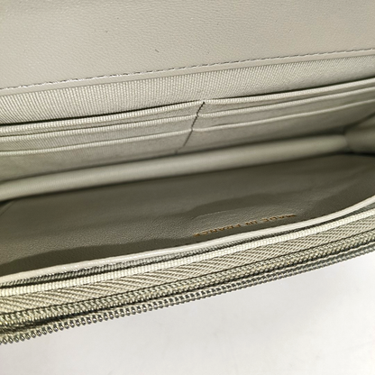 CHANEL WOC Grey Lamb Skin Quilted Crossbody Bag Single Shoulder Bag Golden Hardware-(SKU)-950142341