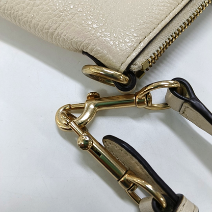 COACH KELSEY White Cowhide Single Shoulder Bag Crossbody Handbag Golden hardware Removable shoulder strap-(SKU)-14505078