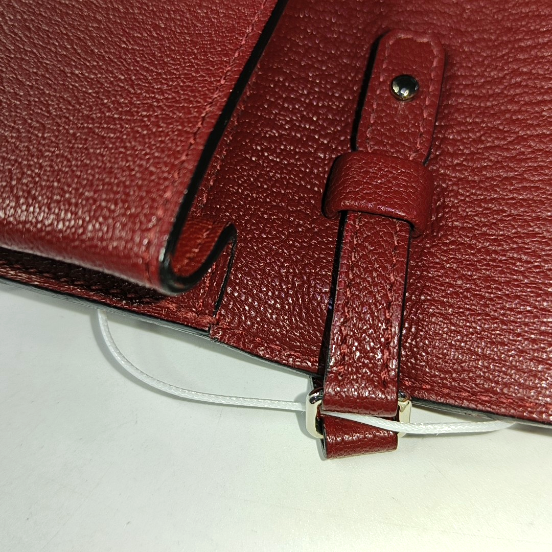 HERMÈS Cinhetic Red Chèvre Mysore Goat Leather Shoulder Bag Tote Bag Silver Hardware D Detachable Strap-(SKU)-957717747