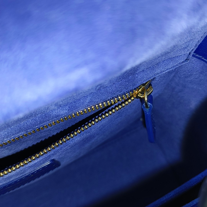 DIOR Lady Dior Medium Size Blue Lamb Skin Quilted Dior Bag Crossbody Shoulder Bag with Detachable Strap-(SKU)-958282075