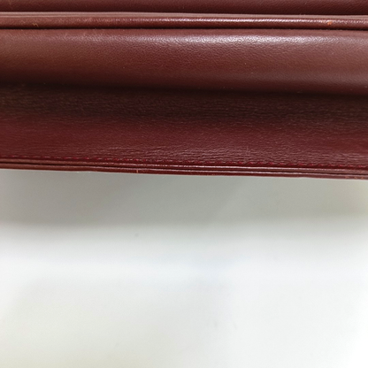 Cartier Burgundy Leather Single Shoulder Bag Golden hardware-(SKU)-940925520