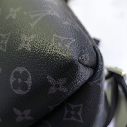 LOUIS VUITTON DISCOVERY Small Black Coated Canvas Monogram Black Samurai Backpack Tote Bag with Silver Hardware-(SKU)-967721864