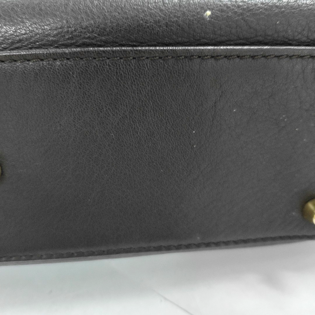 BURBERRY Dark brown leather single shoulder bag handbag crossbody Golden hardware Removable shoulder strap-(SKU)-14375152