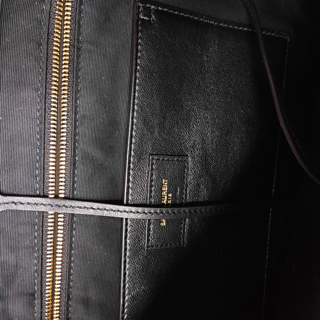 YSL JAMIE Black Lamb Leather Quilted Single-Shoulder Bag with Gold Hardware-(SKU)-966837052