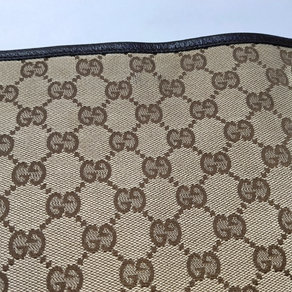 GUCCI Tote bag Khaki Canvas Monogram Single Shoulder Bag Crossbody Bag Golden hardware-(SKU)-939908309