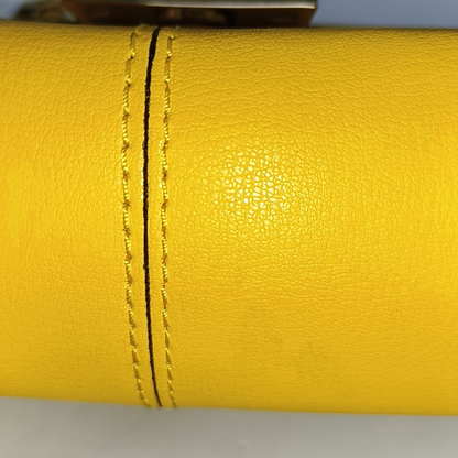 MICHAEL KORS Yellow Leather Shoulder Bag Tote Golden hardware shoulder straps-(SKU)-14044743