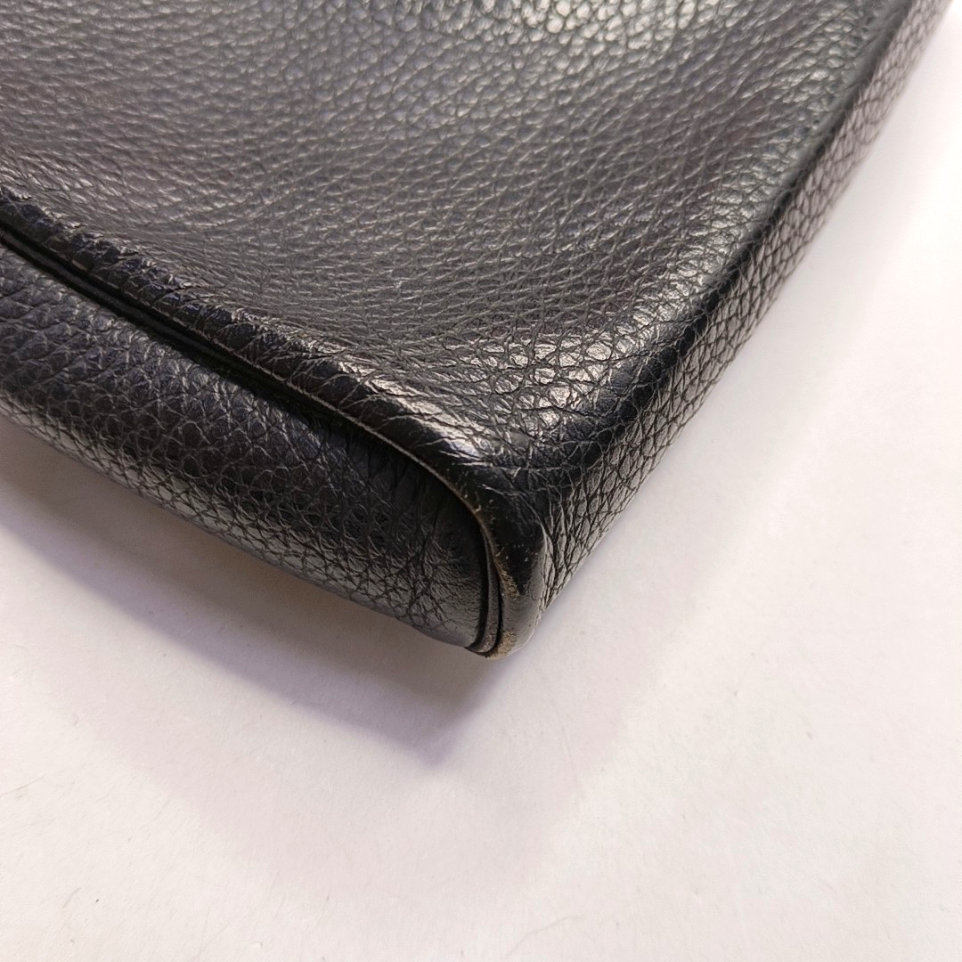 DIOR Black Coated Canvas Crossbody Bag Single Shoulder Bag Silver Hardware-(SKU)-945838220