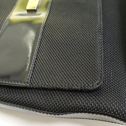 CELINE Black fabric crossbody bag shoulder bag Silver Hardware-(SKU)-946436005