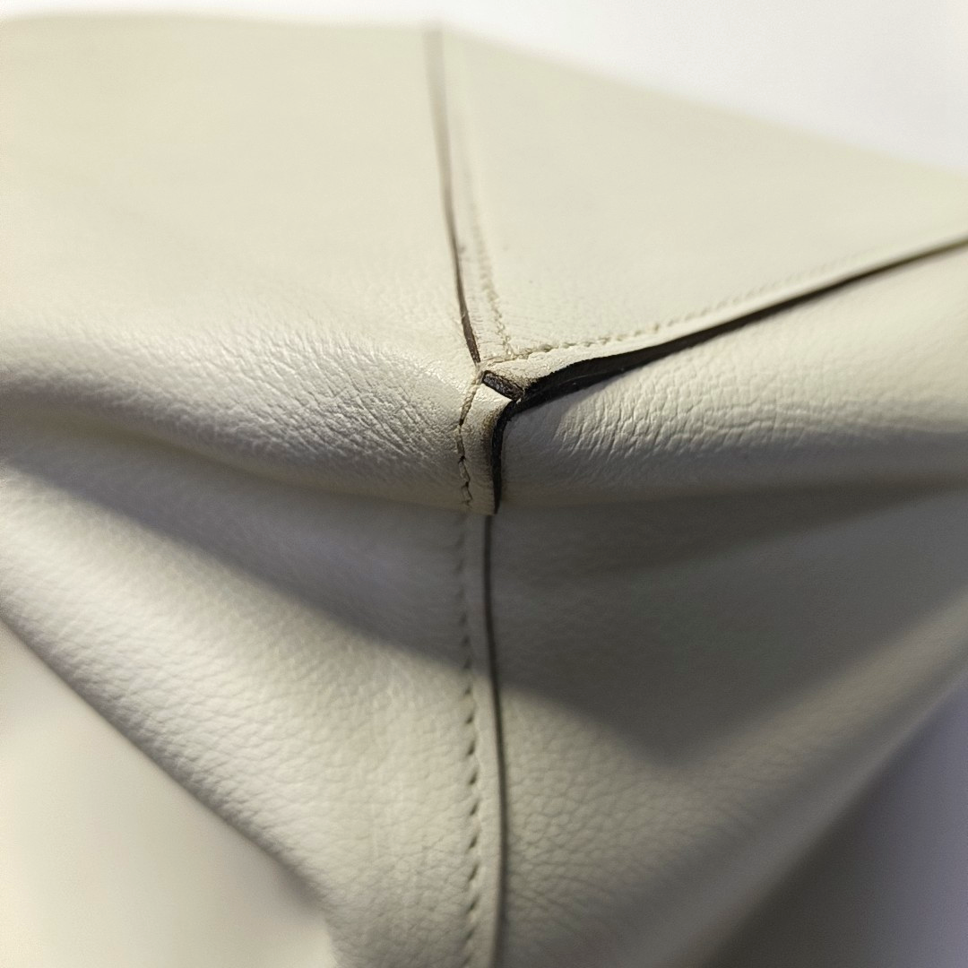 HERMÈS Licol 17 Glacier White Evercolor Leather Shoulder Bag with Silver Hardware, C-(SKU)-945823403