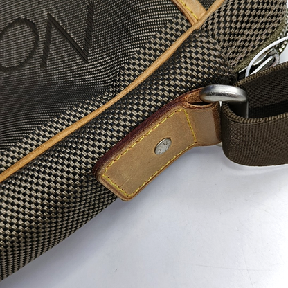 LOUIS VUITTON CITADIN Elephant Grey Fabric Crossbody Bag, Shoulder Bag Silver Hardware-(SKU)-953464074