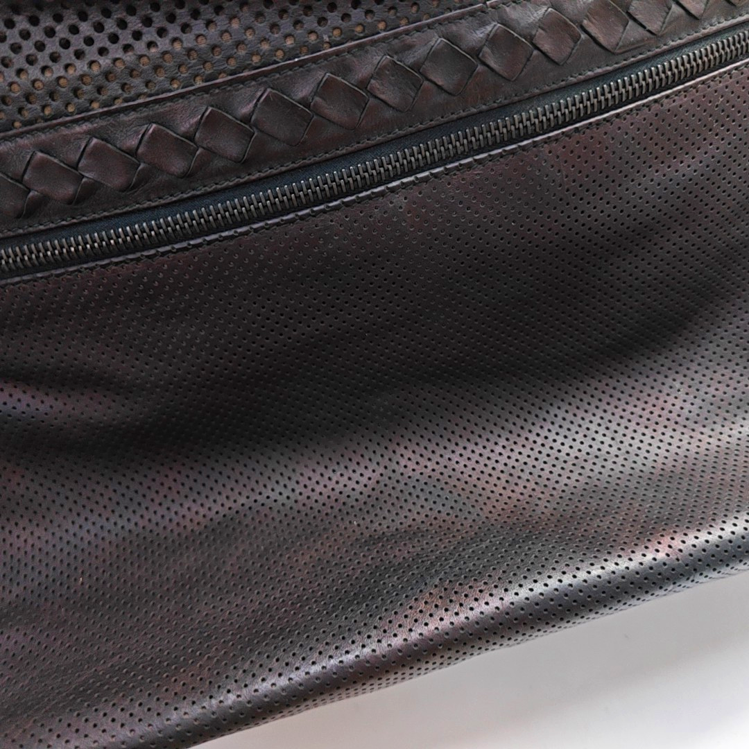 BOTTEGA VENETA Tote bag Black Cowhide Woven Single Shoulder Bag Handbag Crossbody Black hardware Removable shoulder strap-(SKU)-946397123
