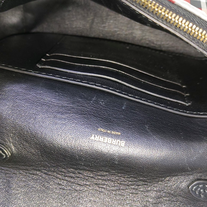 BURBERRY Colorblock Fabric Single Shoulder Bag Crossbody Bag Silver Hardware Removable shoulder strap-(SKU)-957481216