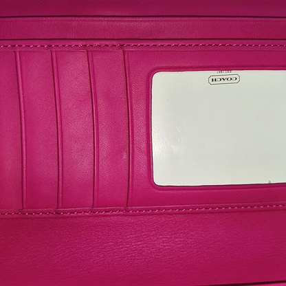 COACH Pink Leather Embossed Handbag Silver Hardware Vintage model-(SKU)-935675321