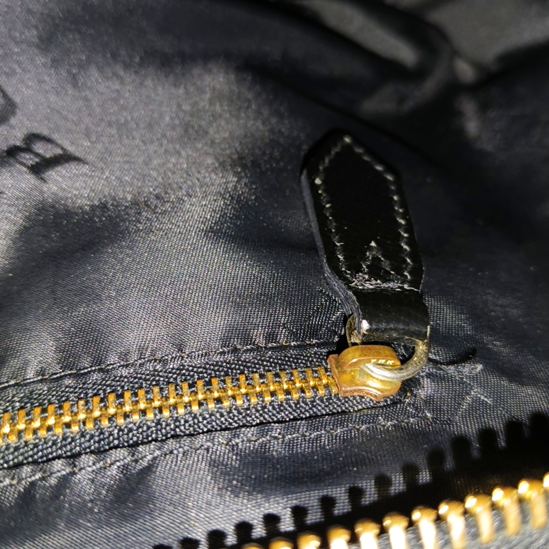 BURBERRY Somerford Black Leather Stud Single Shoulder Handbag Golden Silver Hardware Removable shoulder strap-(SKU)-960988293
