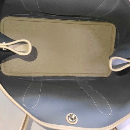 HERMÈS Garden Party 36 Linen Blue Canvas Garden Bag Handbag Silver Hardware X-(SKU)-968910580