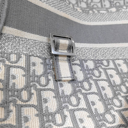 DIOR Diorcamp Grey Canvas Monogram Crossbody Bag Single Shoulder Bag Silver Hardware-(SKU)-968970335