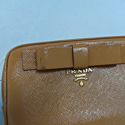 PRADA Camera Bag Yellow leather textured crossbody shoulder tote Golden hardware Removable shoulder strap-(SKU)-949502121