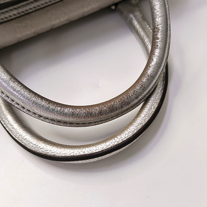 GUCCI Guccissima  Silver Coated Canvas Monogram Handbag Single Shoulder Bag Silver Hardware-(SKU)-960541171