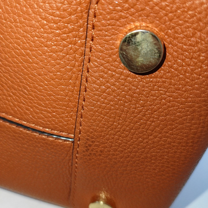 MICHAEL KORS Mercer Large size Orange Cowhide Single Shoulder Bag Crossbody Tote Golden hardware Removable shoulder strap-(SKU)-929074479