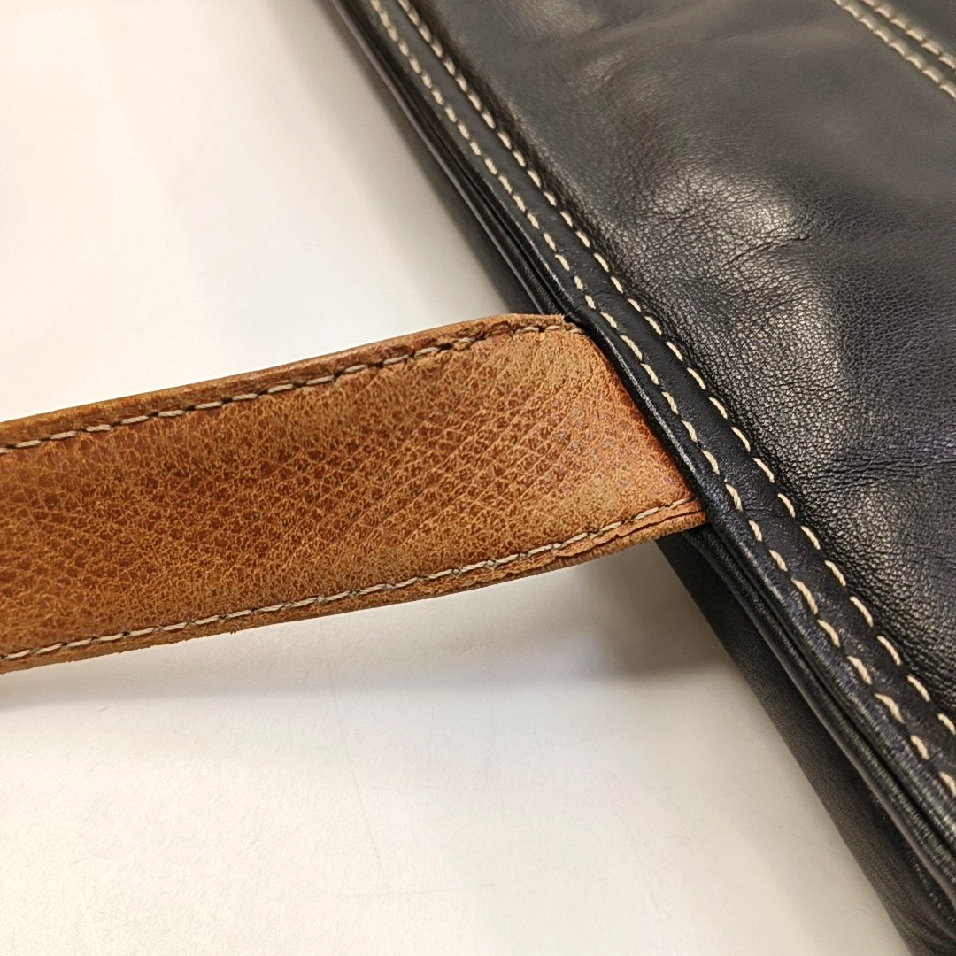 LOEWE Black Leather Embossed Single Shoulder Bag Ruthenium color hardware-(SKU)-959373391