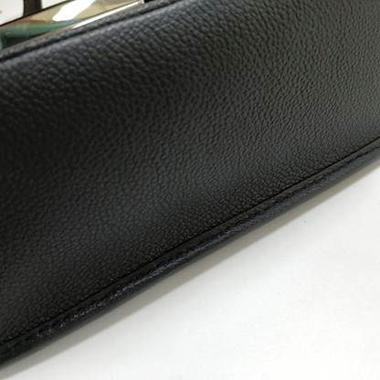 LOUIS VUITTON BUCI Black EPI Calfskin Water Ripple Pattern Single Shoulder Bag Crossbody Handbag Silver Hardware Removable Shoulder Strap Complete Accessories-(SKU)-964733197