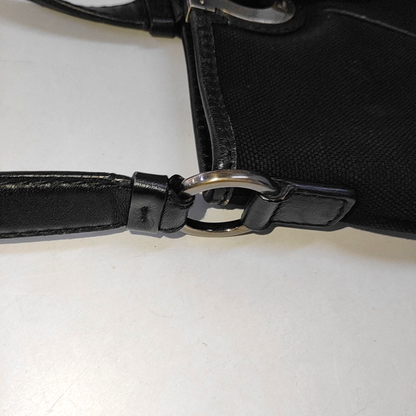 FERRAGAMO Tote bag Black Fabric Single Shoulder Bag Handbag Silver Hardware-(SKU)-942554388