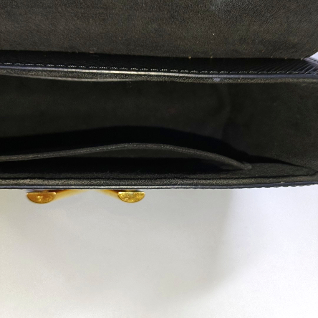 LOUIS VUITTON TWIST Medium size black EPI leather water wave crossbody bag single shoulder bag handbag golden hardware detachable shoulder strap accessories complete-(SKU)-961570654
