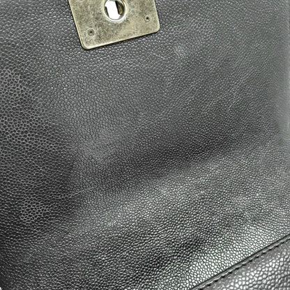 CHANEL BOY CHANEL Medium Black Tweed Quilted Crossbody Bag Single Shoulder Bag Rhodium Hardware 18 Clasp Detachable Strap-(SKU)-967050030