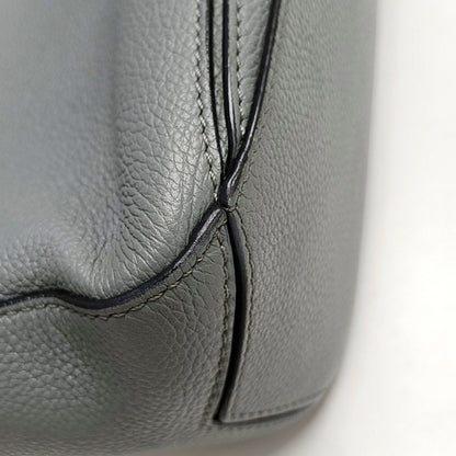 LOEWE Puzzle Blue Gray Leather Quilted Backpack Single Shoulder Bag with Silver Hardware Removable Strap-(SKU)-970868873