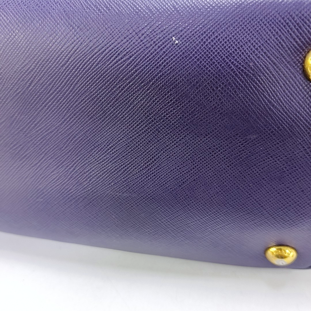 PRADA Promenade Purple Cowhide Logo Monogram Crossbody Shoulder Bag Single Shoulder Bag Golden hardware-(SKU)-950771962