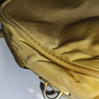 PRADA Tote bag Khaki Leather Logo Handbag Golden hardware-(SKU)-937766784