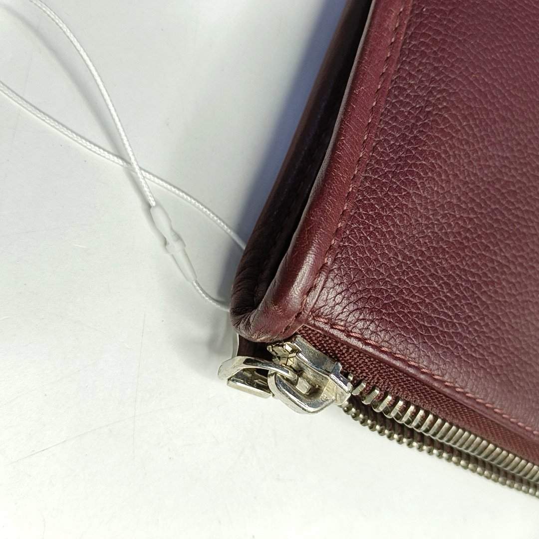LOEWE Toledo Burgundy Cowhide Tote Handbag Silver Hardware-(SKU)-952969299