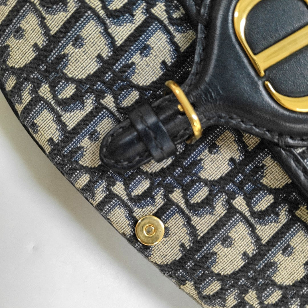 DIOR Bobby East-West Beige Canvas Monogram Embossed Shoulder Bag Crossbody Bag with Detachable Strap-(SKU)-968716011