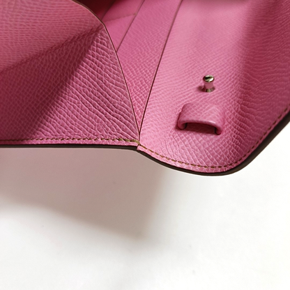 HERMÈS Clic 16 Peony Pink Epsom Calfskin Crossbody Shoulder Bag with Detachable Strap and Silver Hardware, B-(SKU)-959027980