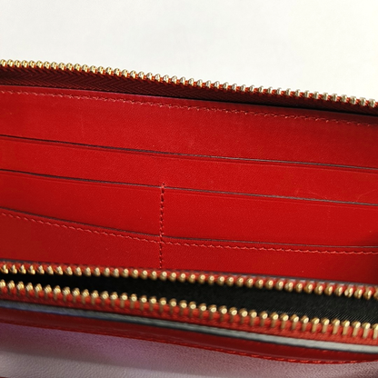BVLGARI SERPENTI FOREVER Red Cowhide Snake Head Snake Head Wallet Gold Black White Green Hardware-(SKU)-958628798