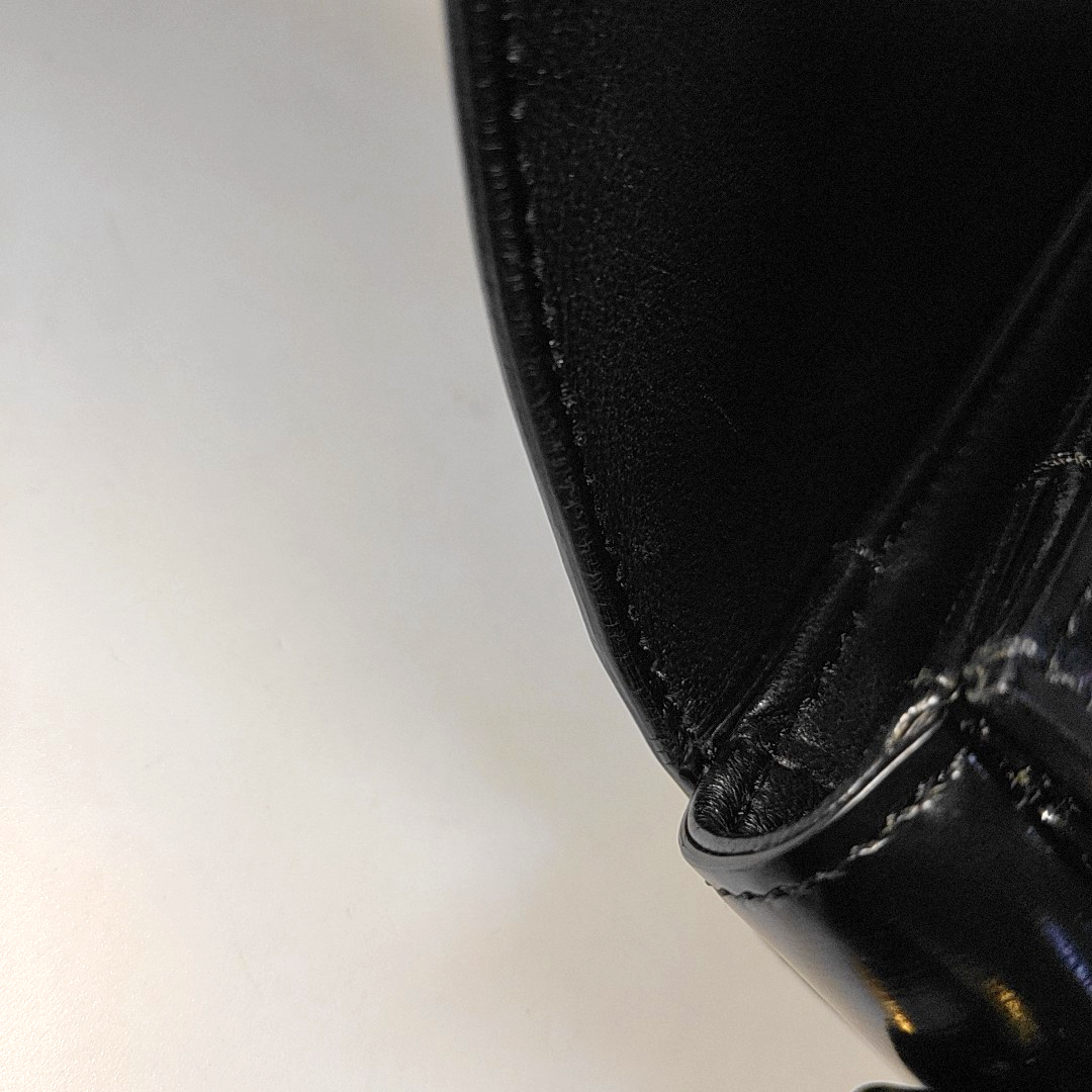 CELINE TRIOMPHE Small Black Cowhide Single Shoulder Bag Golden Hardware-(SKU)-960476690