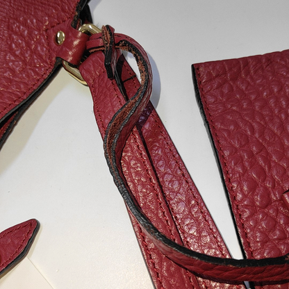 BURBERRY Tote bag Small size Red Calf Leather Crossbody Shoulder Bag Tote Golden hardware Sub-bag-(SKU)-939898736