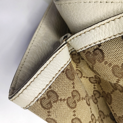 GUCCI Bamboo 1947 Brown canvas monogram bamboo bag handbag Golden hardware-(SKU)-957532877
