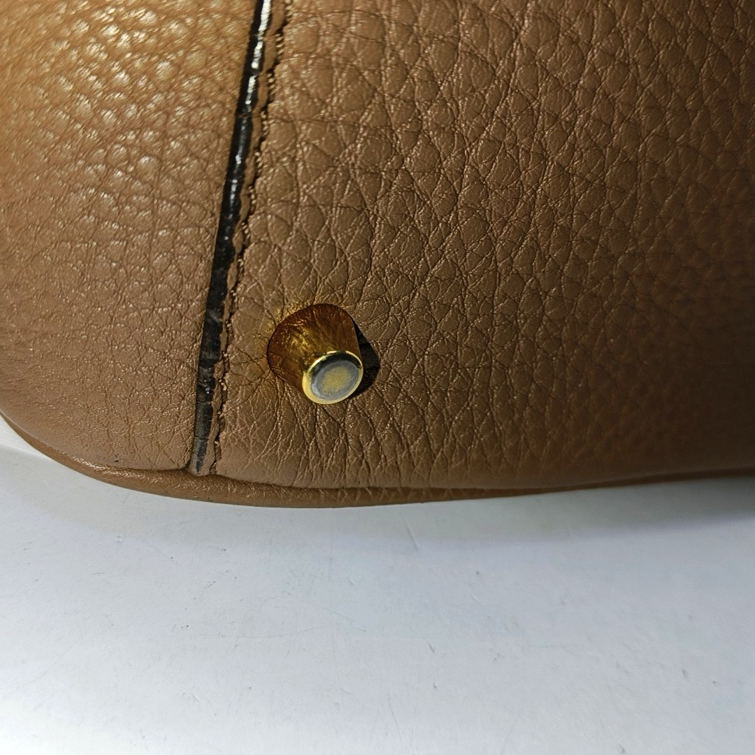 BURBERRY Milverton Brown Cowhide Single Shoulder Bag Tote Shoulder Bag Crossbody Bag Golden hardware Removable shoulder strap-(SKU)-951907400