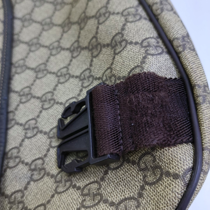 GUCCI GG Imprime Ebony Coated Canvas Monogram Single Shoulder Bag Golden hardware-(SKU)-959825887