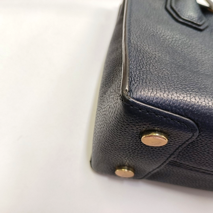 MICHAEL KORS Mercer Medium size Dark Blue Calf Leather Crossbody Shoulder Bag Tote Golden hardware Removable shoulder strap-(SKU)-943526572