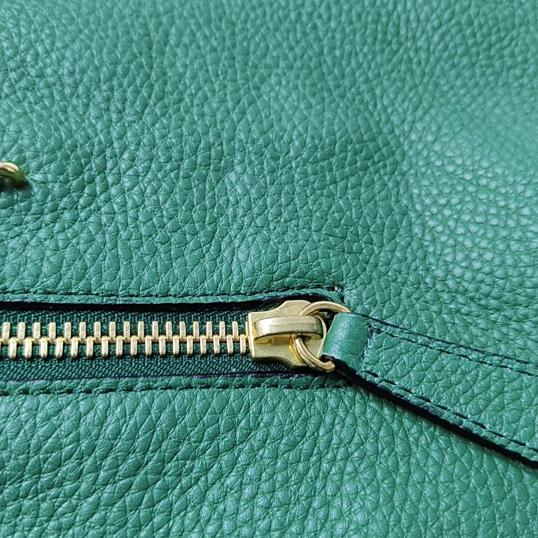 BURBERRY Green Leather Single Shoulder Bag Golden hardware Removable shoulder strap-(SKU)-959430773