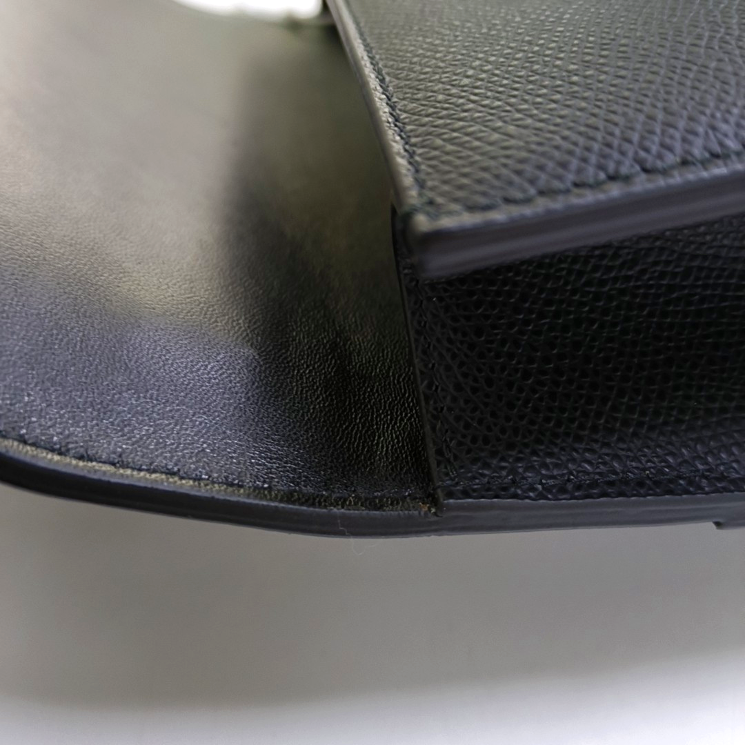 DIOR 30 Montaigne Black Leather Montaigne Bag Crossbody Shoulder Bag Black Hardware Removable Strap-(SKU)-953966390