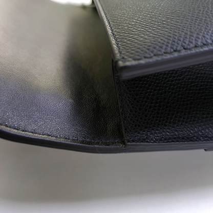 DIOR 30 Montaigne Black Leather Montaigne Bag Crossbody Shoulder Bag Black Hardware Removable Strap-(SKU)-953966390